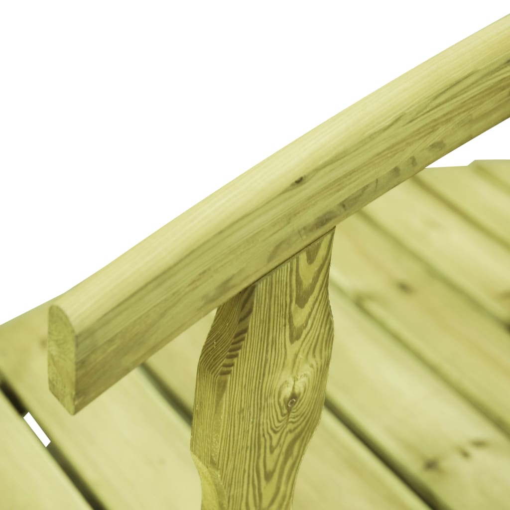 Vidaxl Garden Bridge con corrimano 170x74x105 cm Pine impregnato