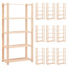 Grandas de almacenamiento de Vidaxl de 5 capas 10 st 80x38x170 cm de madera de pino 250 kg