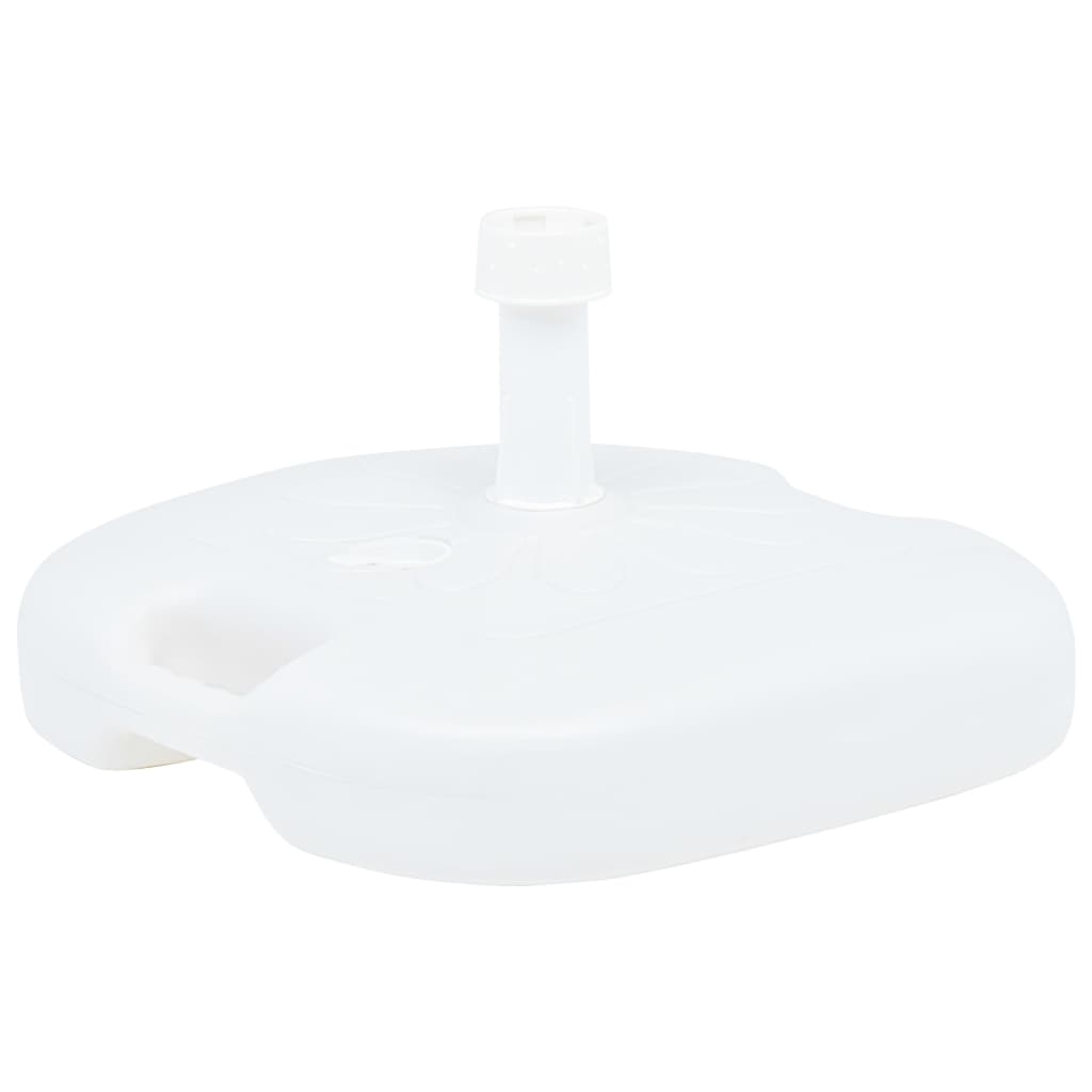 Vidaxl Parasol Foot lleno de agua de arena 16 L de plástico blanco