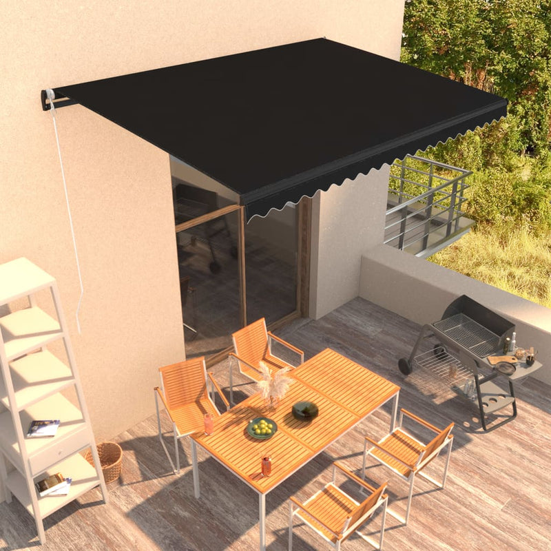 Vidaxl Luifel estende manualmente l'antracite da 450x300 cm
