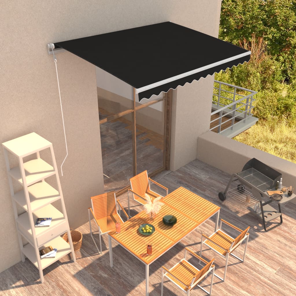 Vidaxl Luifel extiende automáticamente 350x250 cm de antracita