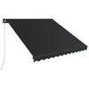 Vidaxl luifel handmatig uittrekbaar met led 300x250 cm antraciet