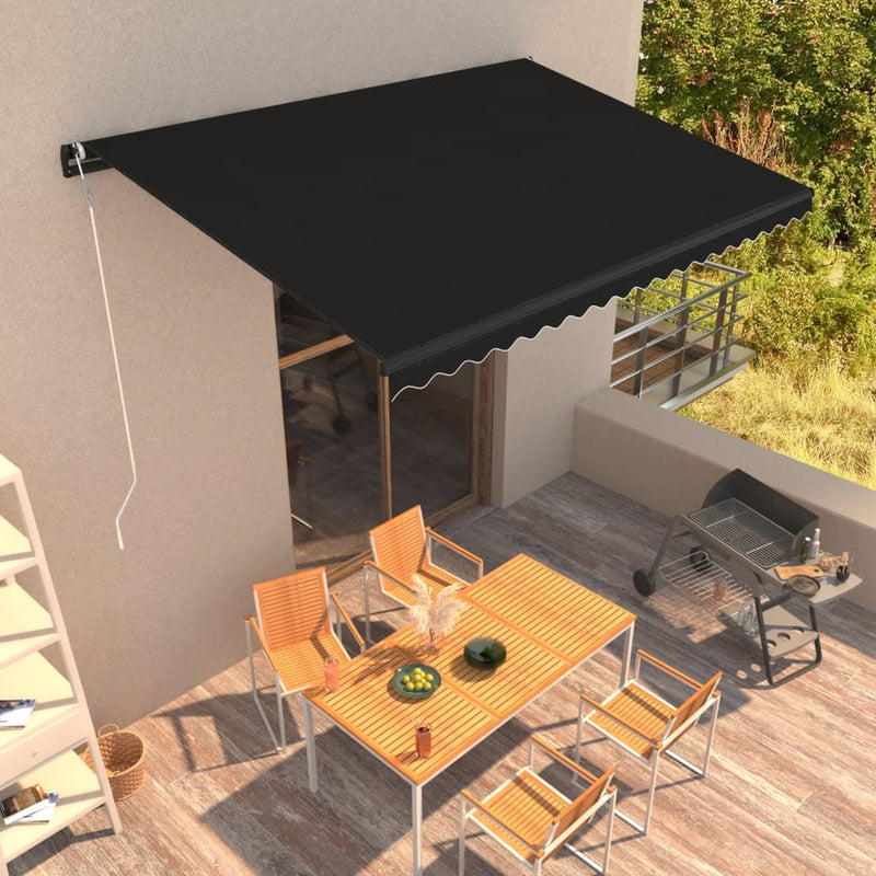 Vidaxl Luifel estende automaticamente l'antracite da 500x300 cm