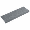 Esteras de escalera de Vidaxl 15 st 65x21x4 cm aguja fieltro gris claro