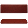 Vidaxl tappetini per scale 15 St 65x21x4 cm Ago in feltro rosso