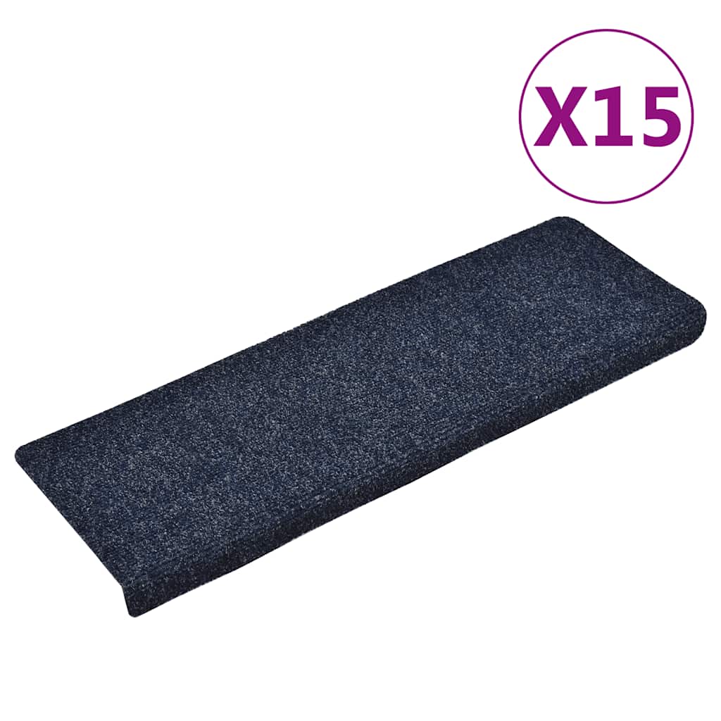 Esteras de escalera de Vidaxl 15 ST 65X21X4 CM AGUAZA AZUL