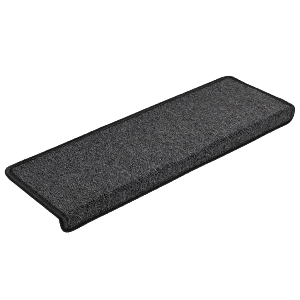 Esteras de escalera de Vidaxl 15 St 65x21x4 cm antracita