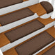 Vidaxl trapmatten 15 st 65x21x4 cm bruin rechthoekige rand