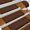 Esteras de escalera de Vidaxl 15 st 65x21x4 cm marrón