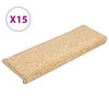 Esteras de escalera de Vidaxl 15 st 65x21x4 cm marrón