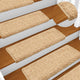 Vidaxl trapmatten 15 st 65x21x4 cm crème met rechthoekige rand