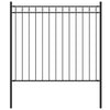 Vidaxl Garden Fence 1.7x0.8 m de acero negro