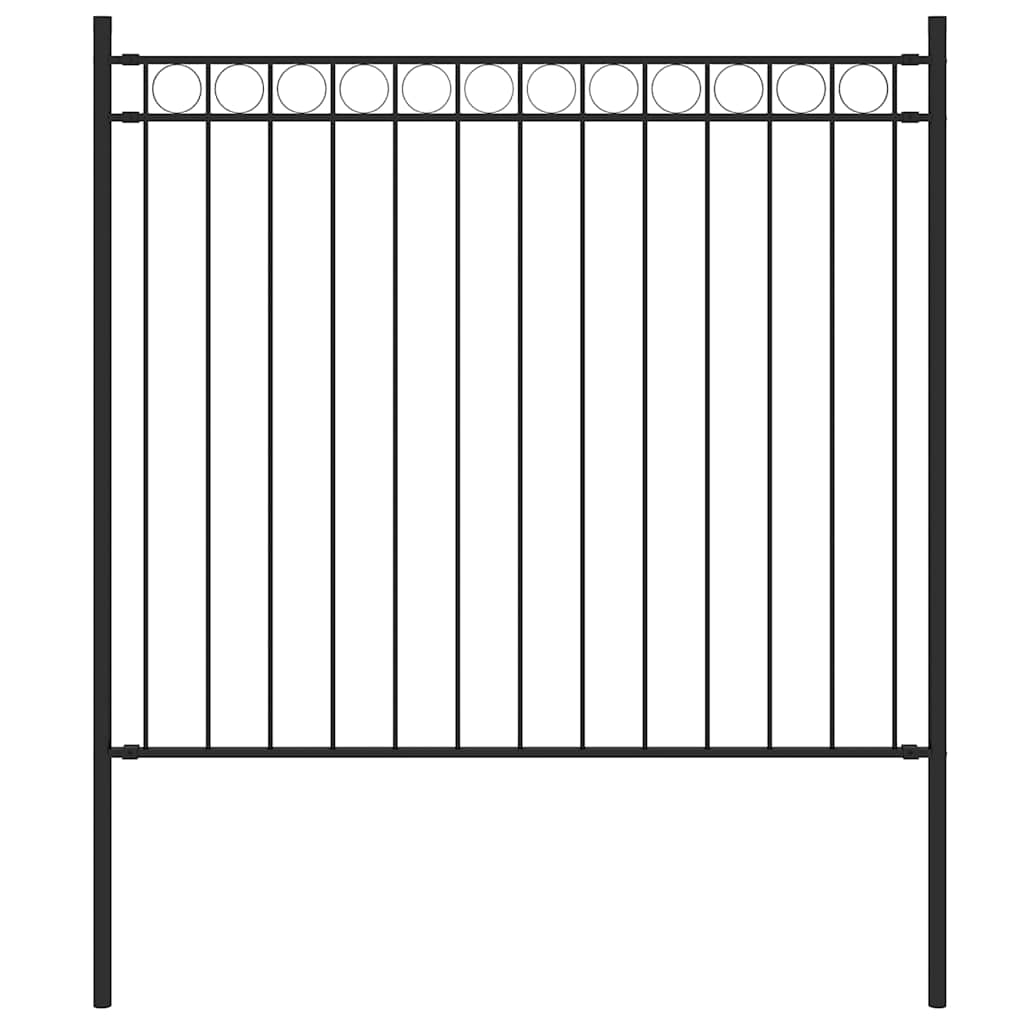 Vidaxl Garden Fence 1.7x0.8 m de acero negro