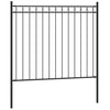 Vidaxl Garden Fence 1.7x0.8 m de acero negro