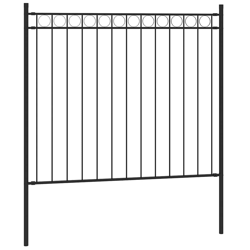 Vidaxl Garden Fence 1.7x0.8 m de acero negro