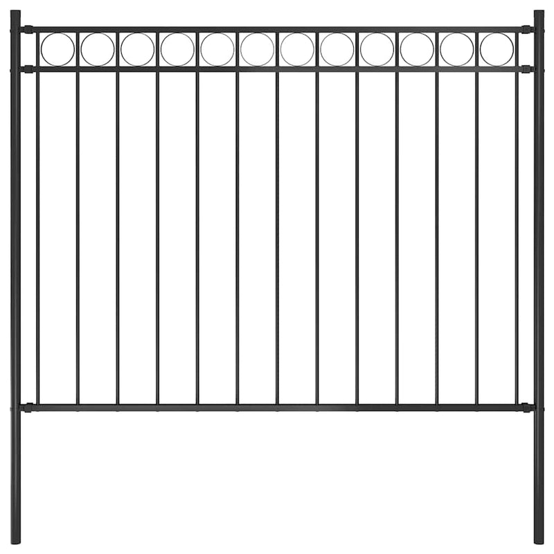Vidaxl Garden Fence 1.7x1 m de acero negro