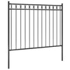 Vidaxl Garden Fence 1.7x1 m de acero negro