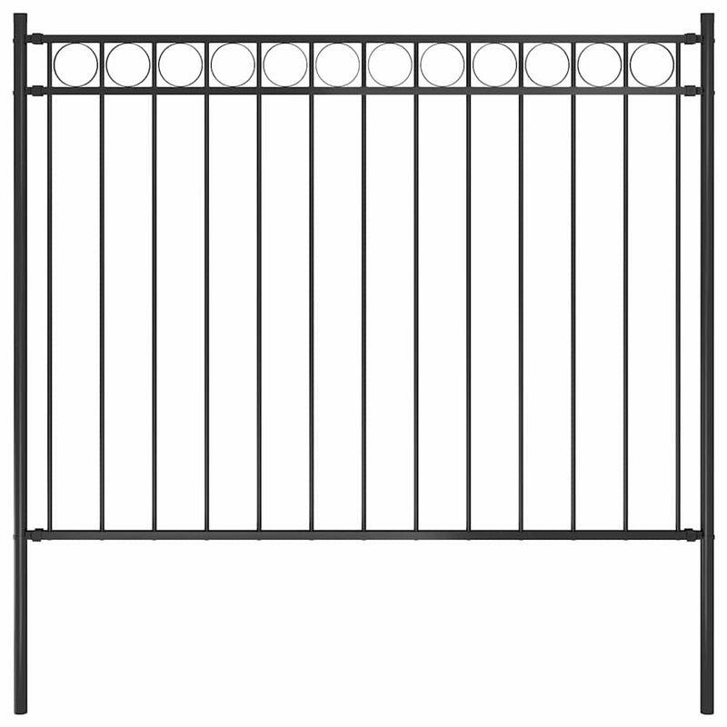 Vidaxl Garden Fence 1.7x1.2 m de acero negro