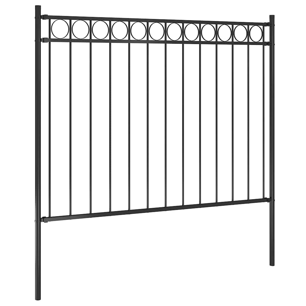 Vidaxl Garden Fence 1.7x1.2 m de acero negro