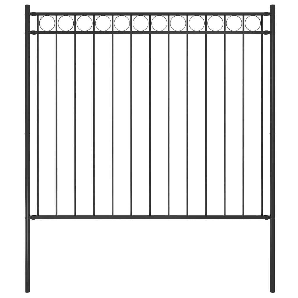 Vidaxl Garden Fence 1.7x1.5 m de acero negro