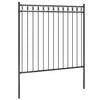Vidaxl Garden Fence 1.7x1.5 m de acero negro
