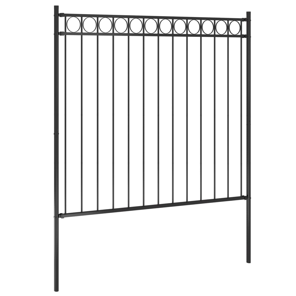 Vidaxl Garden Fence 1.7x1.5 m de acero negro