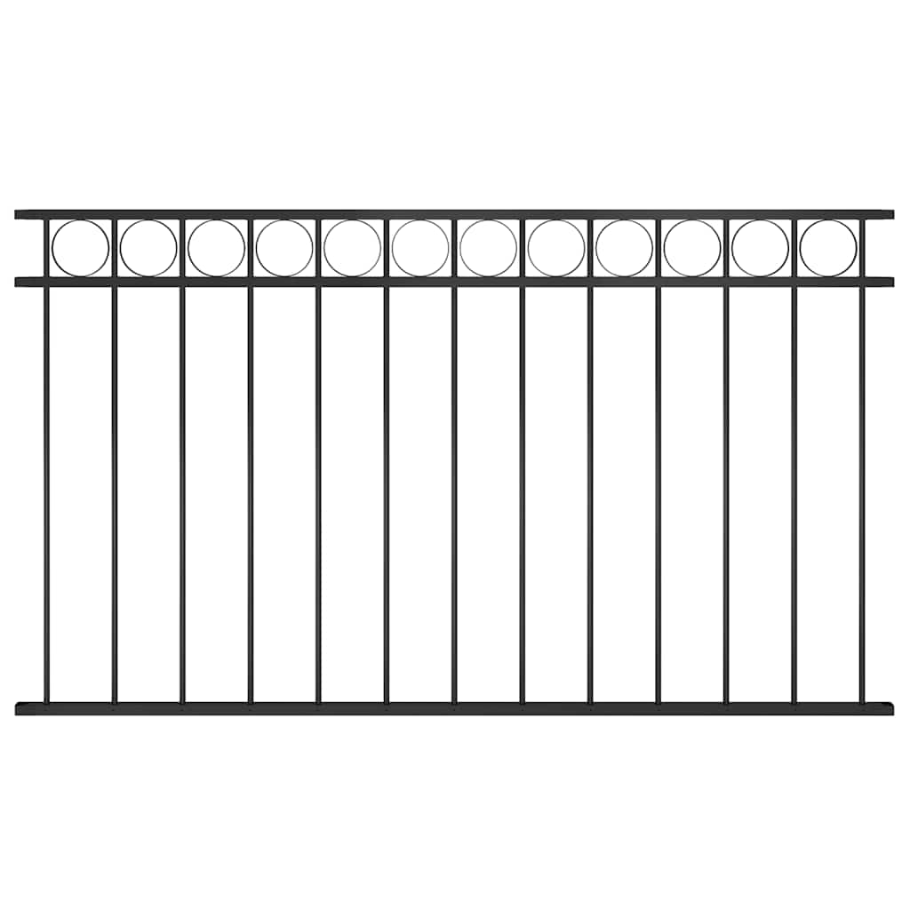 Panel de valla Vidaxl 1.7x0.8 m de acero negro