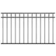Panel de valla Vidaxl 1.7x0.8 m de acero negro