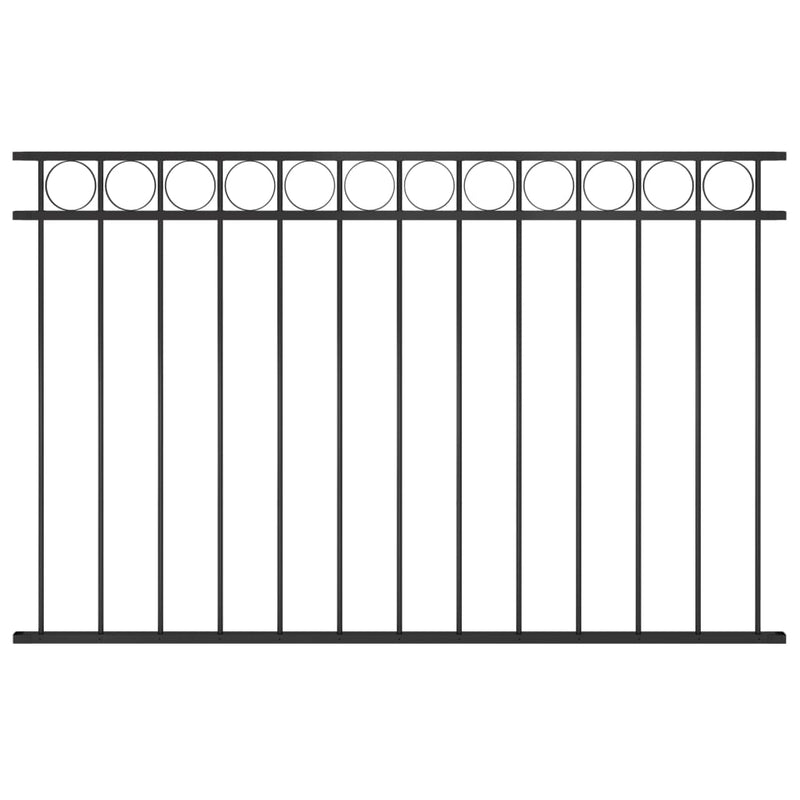 Panel de valla Vidaxl 1.7x1 m de acero negro