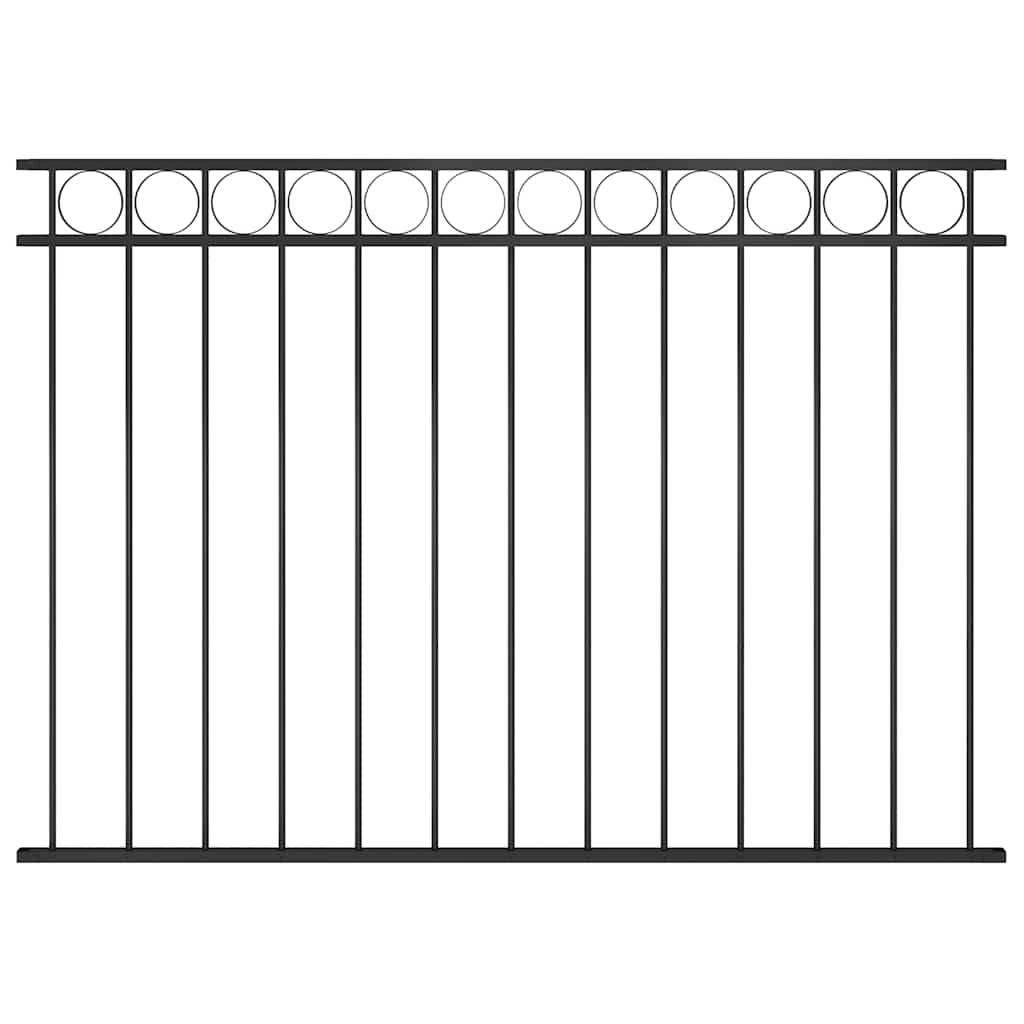 Panel de cerca de Vidaxl 1.7x1.2 m de acero negro