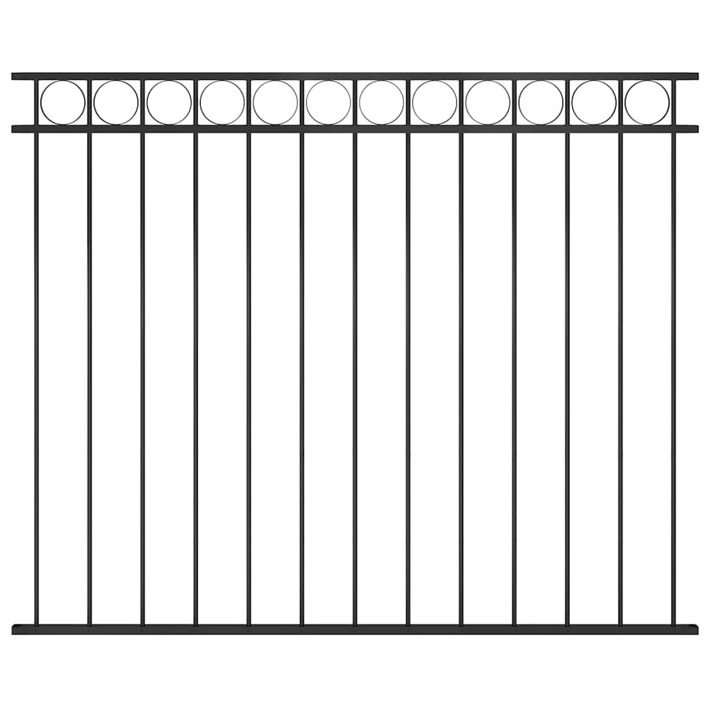 Panel de valla Vidaxl 1.7x1.5 m de acero negro