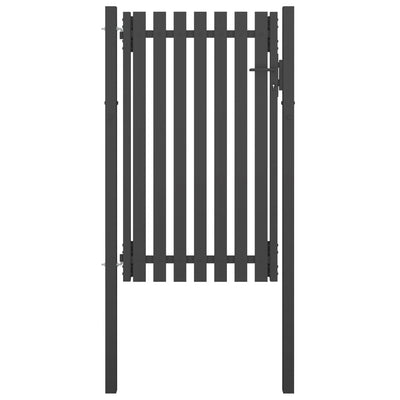 VidaXL Poort 1x2 m staal antraciet