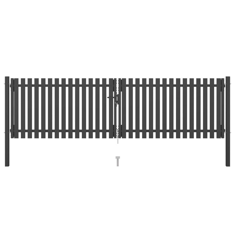 VidaXL Poort 4x1,25 m staal antraciet