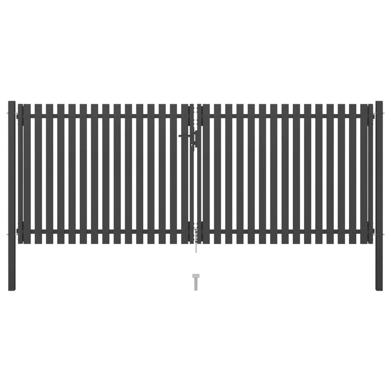 VidaXL Poort 4x1,7 m staal antraciet