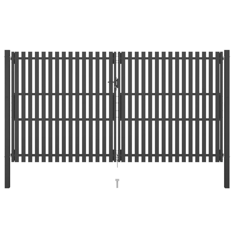 VidaXL Poort 4x2,5 m staal antraciet