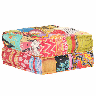 Vidaxl POUF 60x70x36 CM Patchwork de tela