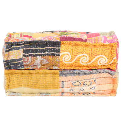 Vidaxl POUF 60x70x36 CM Patchwork de tela