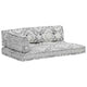 VidaXL cuscino per divano pallet in tessuto patchwork grigio chiaro