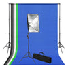 Vidaxl Photo Studio Conjunto con fondo y lámpara de softbox