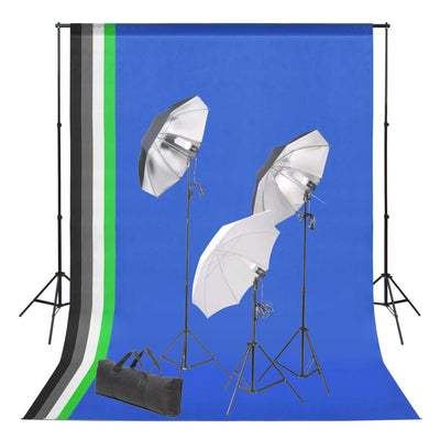 Vidaxl Photo Studio Set con sfondo e set di illuminazione