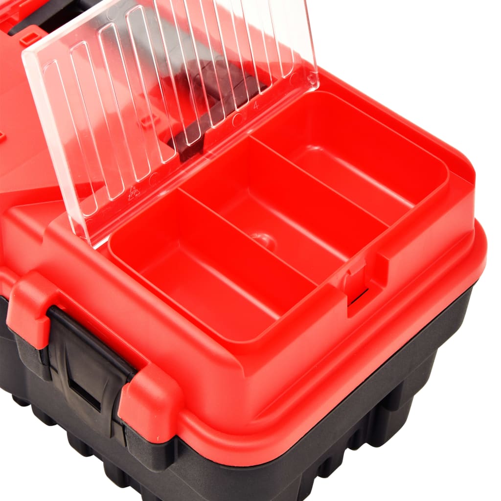 Vidaxl Toolbox 462x256x242 mm di plastica rosso