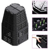 Vidaxl Compost Bin 1000 L 93.3x93.3x146 cm nero