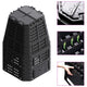 Vidaxl Compost Bin 1000 L 93.3x93.3x146 cm nero