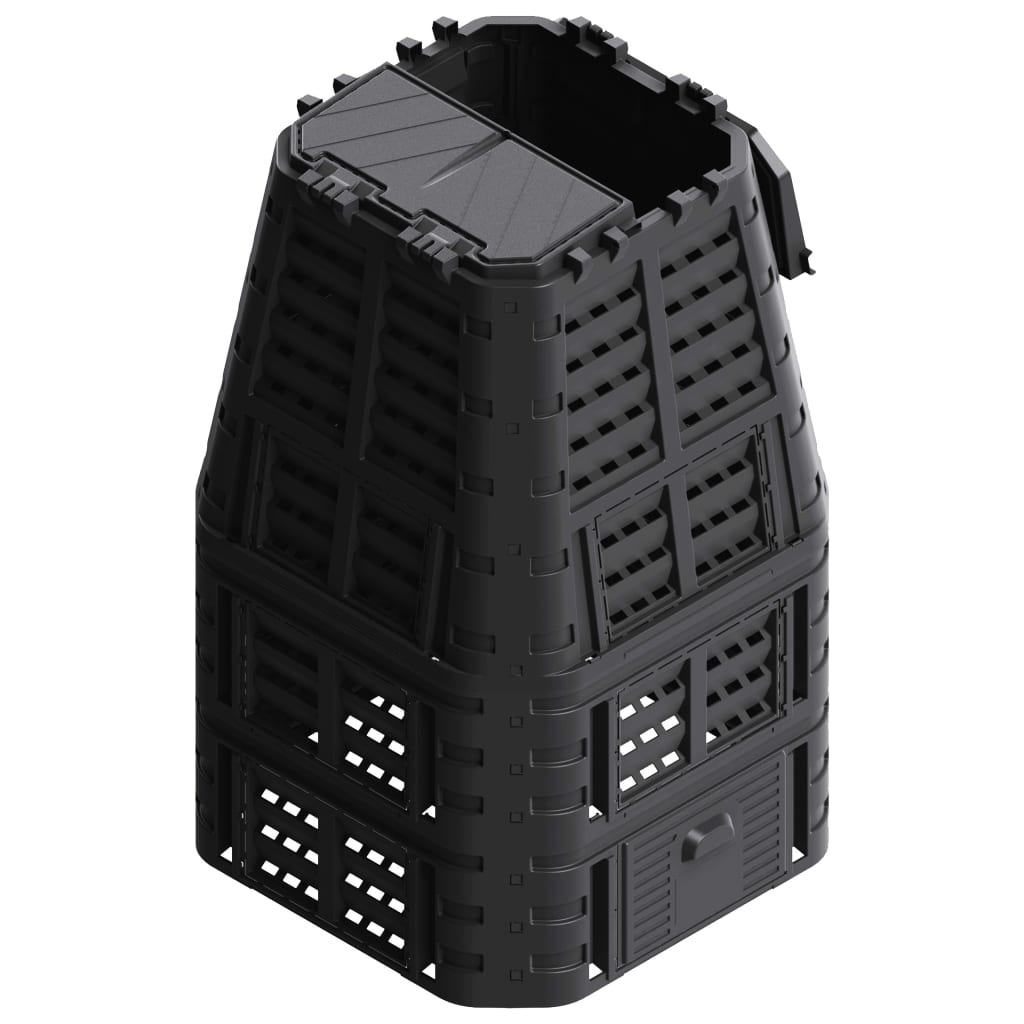 Vidaxl Compost Bin 1000 L 93.3x93.3x146 cm nero