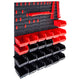Vidaxl almacenamiento de almacenamiento de 29 piezas con paneles de pared rojo y negro