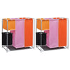 Vidaxl 3-delige wassorteerders 2 st met wasmand