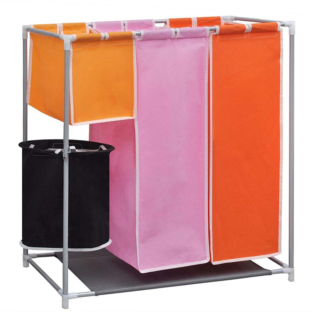 Vidaxl 3-delige wassorteerders 2 st met wasmand