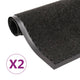 Vidaxl droogloopmatten 2 st rechthoekig getuft 60x90 cm zwart