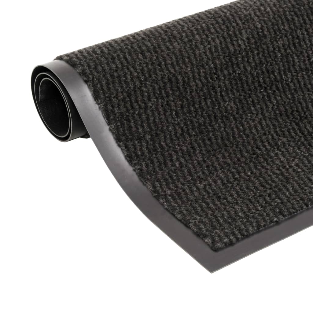 Vidaxl droogloopmatten 2 st rechthoekig getuft 60x90 cm zwart