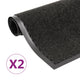 Vidaxl Droogloop Mats 2 PC Rectangular Tufted 90x150 cm Negro